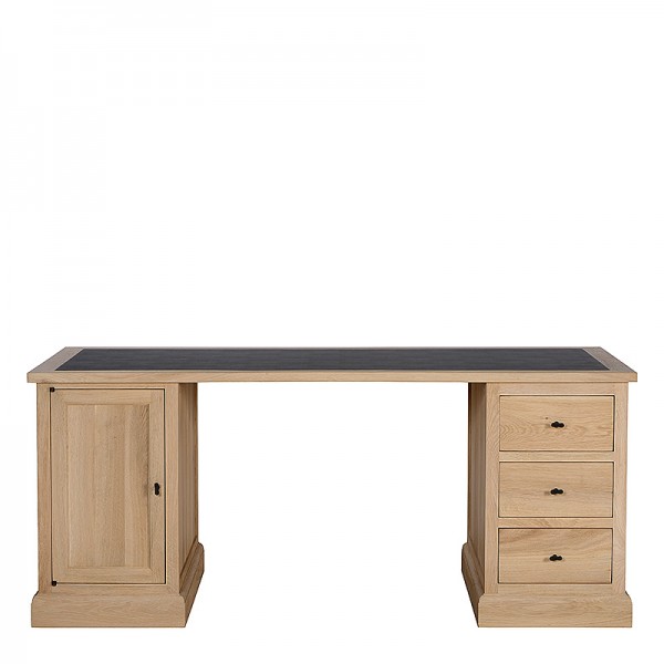 Charrell - DESK CORBY 180 - WITH LEATHER TOP - 180 X 80 - H 77 CM (image 1)